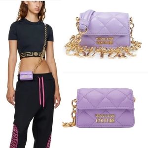 Versace charm purple micro bag crossbody